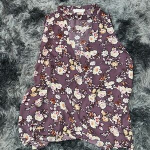 Purple Boho Sleeveless Top